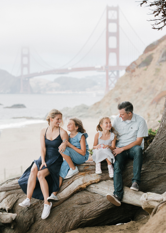 Lifestyle Family photo session at Baker Beach
